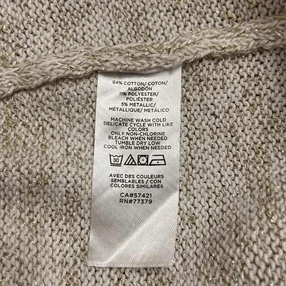 NWOT Ann Taylor Shimmer Fringe Cardigan, Size XS - Picture 5 of 6